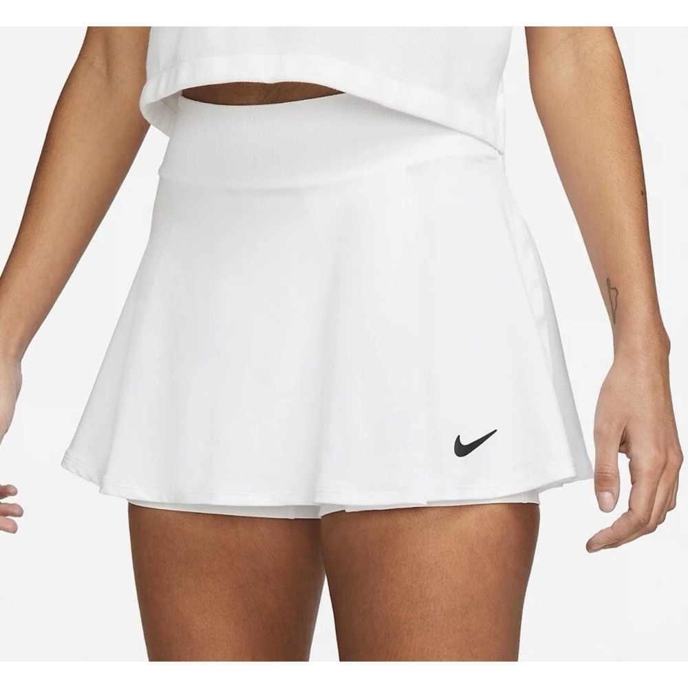 Nike Court Dri-FIT Victory Women's Flouncy Tennis Skirt White Size XL CV4729-100